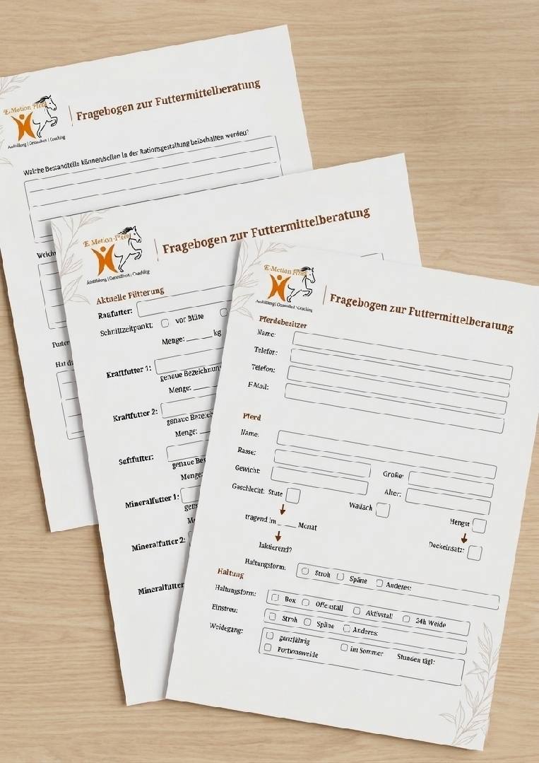 Unterlagen und Analyse für die Futtermittelberatung